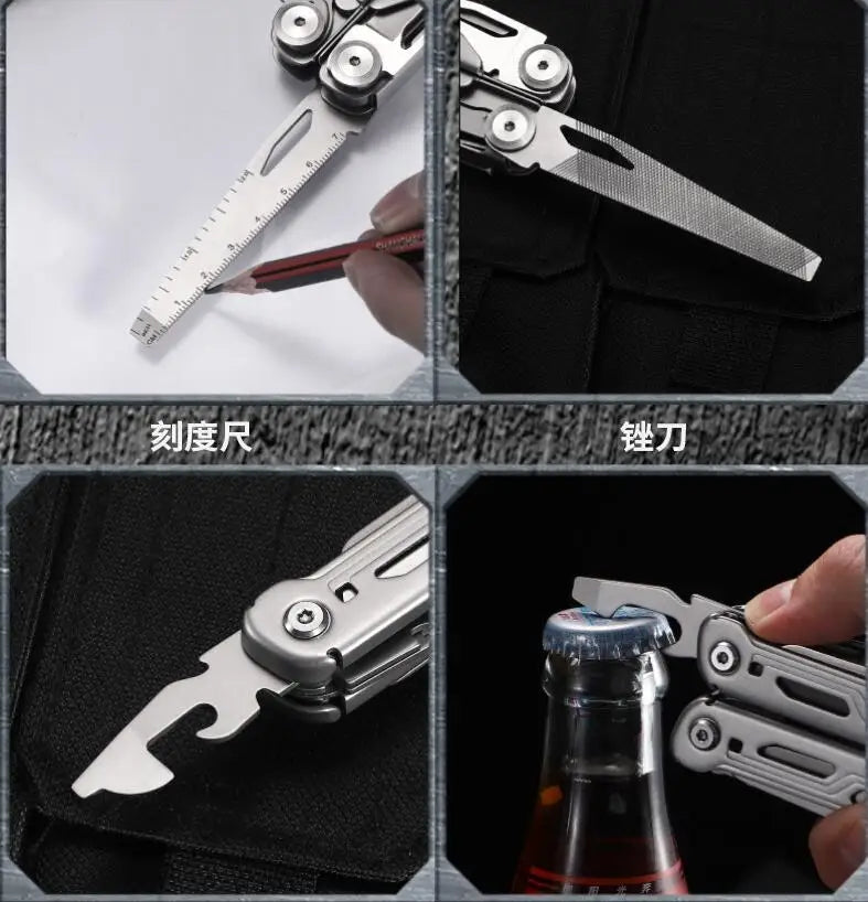 14-in-1 Tactical Multi-Tool Pliers – Stainless Steel EDC Survival Gear