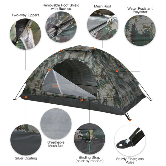 Ultralight Backpacking Tent – 1 or 2 Person Waterproof Camping Shelter