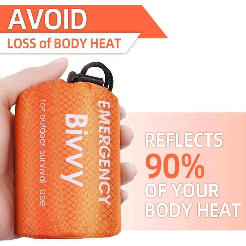 Emergency Bivvy Sack – Thermal Mylar Survival Sleeping Bag | Waterproof & Windproof