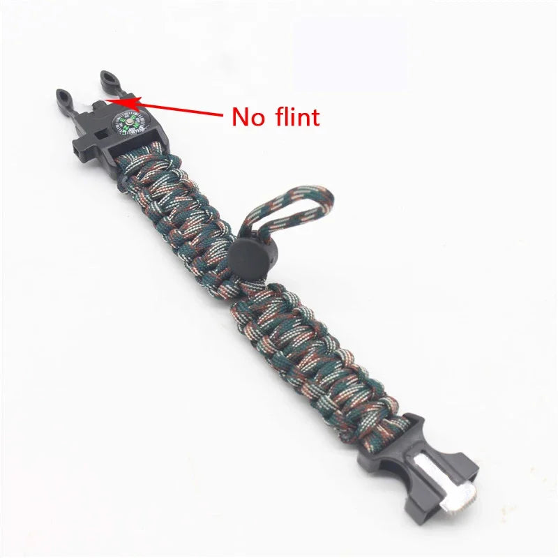Paracord Survival Bracelet – Compass, Whistle & Thermometer | 15+ Colors