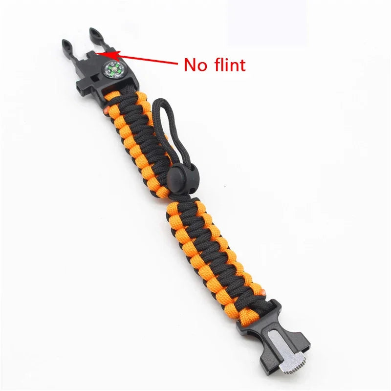 Paracord Survival Bracelet – Compass, Whistle & Thermometer | 15+ Colors