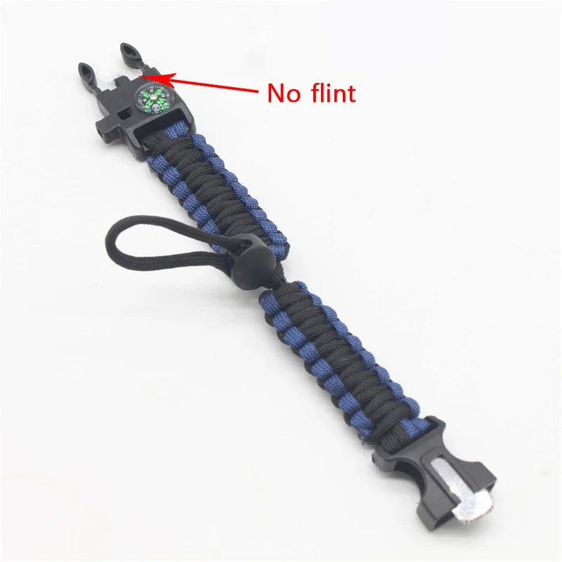 Paracord Survival Bracelet – Compass, Whistle & Thermometer | 15+ Colors