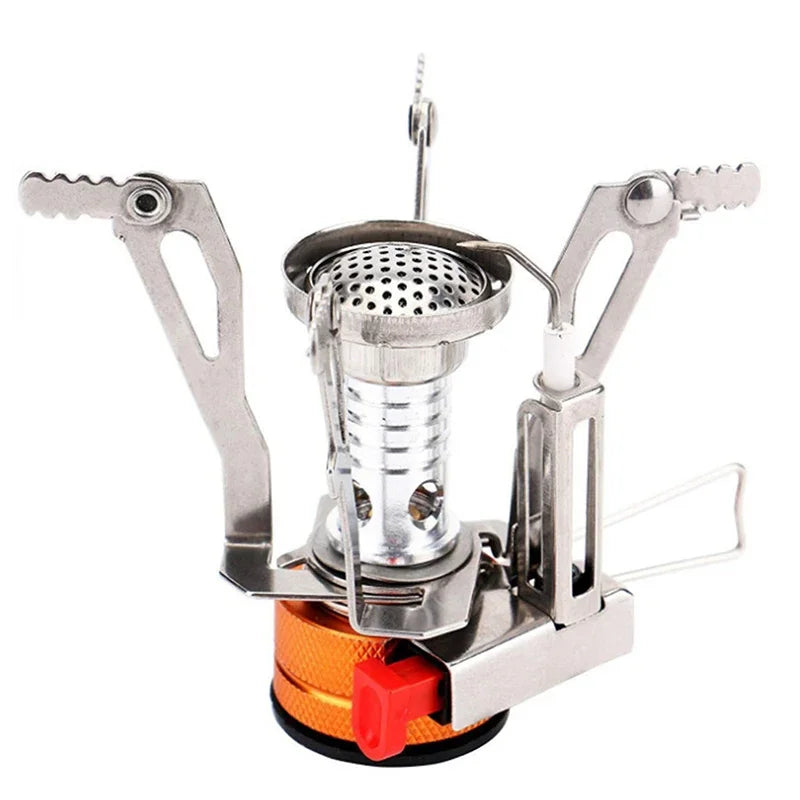 Ultralight Portable Camping Stove – Compact Backpacking Gas Burner with Piezo Ignition