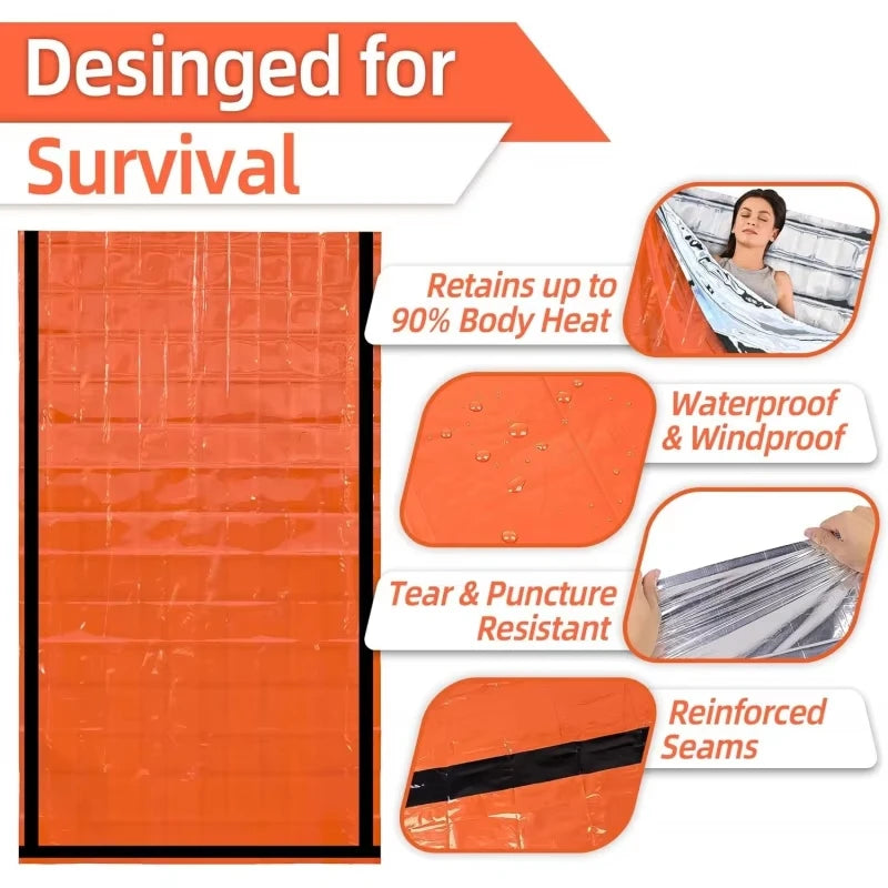Emergency Bivvy Sack – Thermal Mylar Survival Sleeping Bag | Waterproof & Windproof