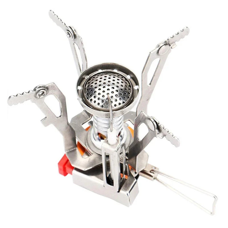 Ultralight Portable Camping Stove – Compact Backpacking Gas Burner with Piezo Ignition
