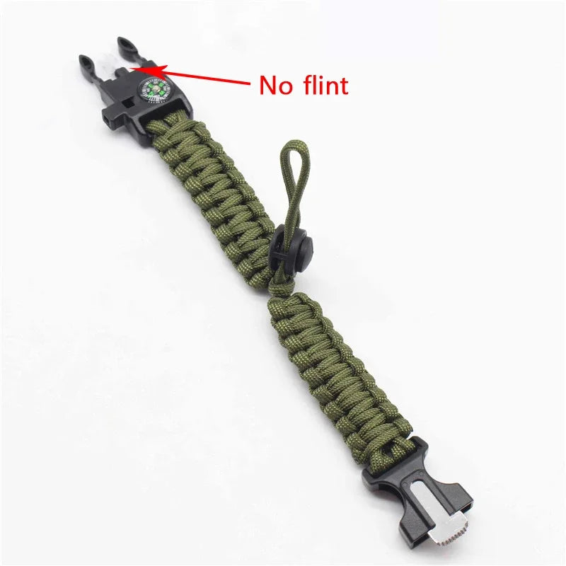 Paracord Survival Bracelet – Compass, Whistle & Thermometer | 15+ Colors
