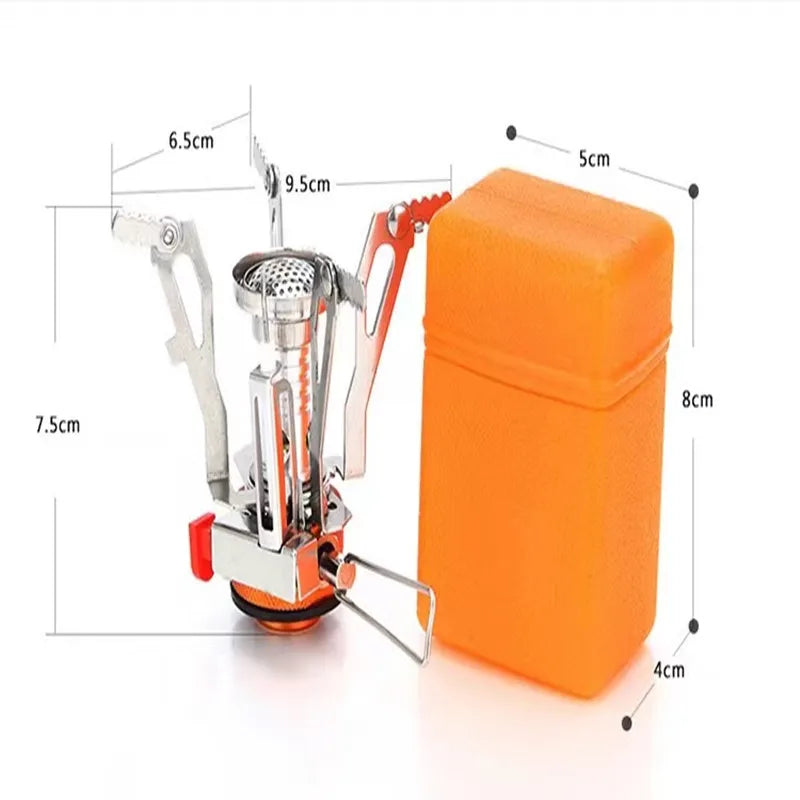 Ultralight Portable Camping Stove – Compact Backpacking Gas Burner with Piezo Ignition