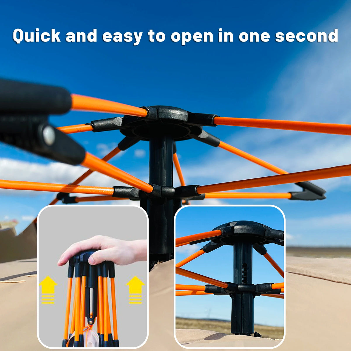 Auto Pop-Up Camping Tent – 4 Person Waterproof Outdoor Shelter