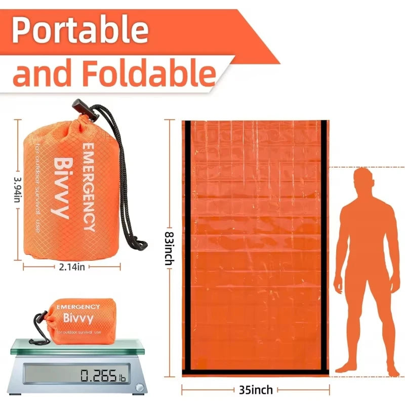 Emergency Bivvy Sack – Thermal Mylar Survival Sleeping Bag | Waterproof & Windproof