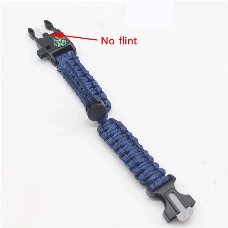 Paracord Survival Bracelet – Compass, Whistle & Thermometer | 15+ Colors