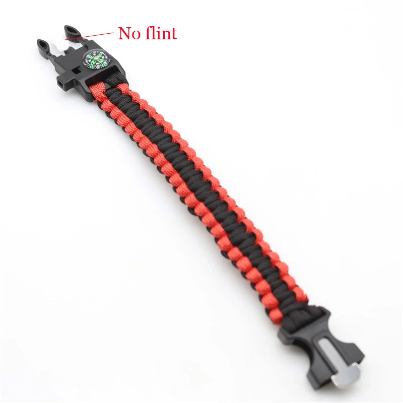 Paracord Survival Bracelet – Compass, Whistle & Thermometer | 15+ Colors