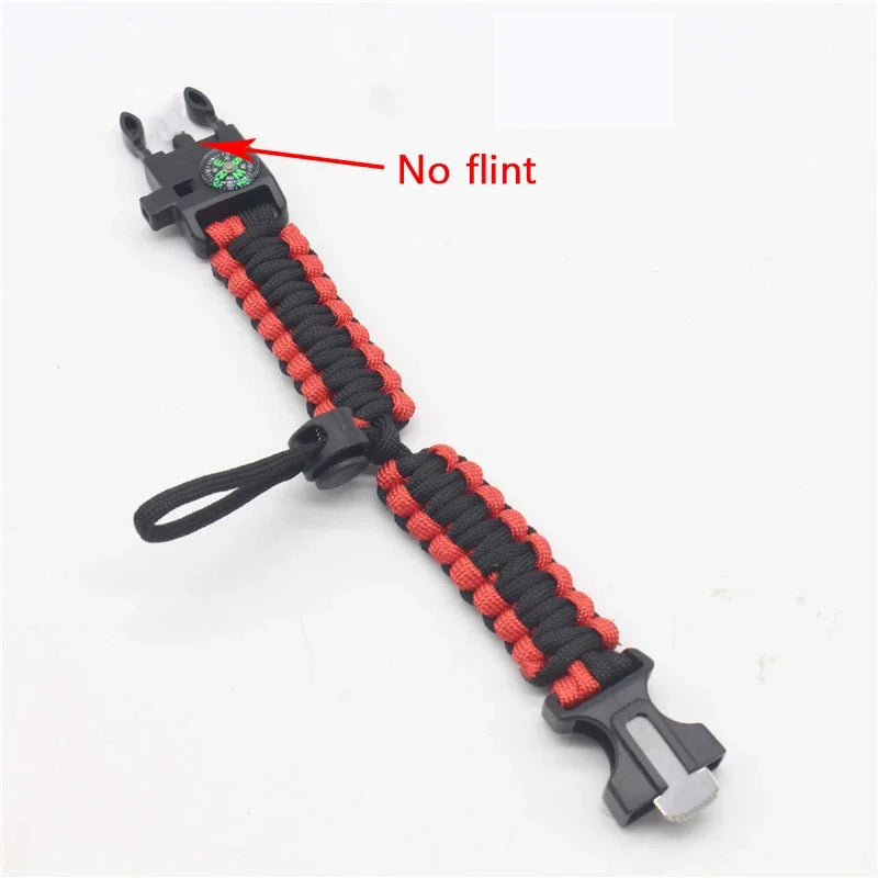 Paracord Survival Bracelet – Compass, Whistle & Thermometer | 15+ Colors