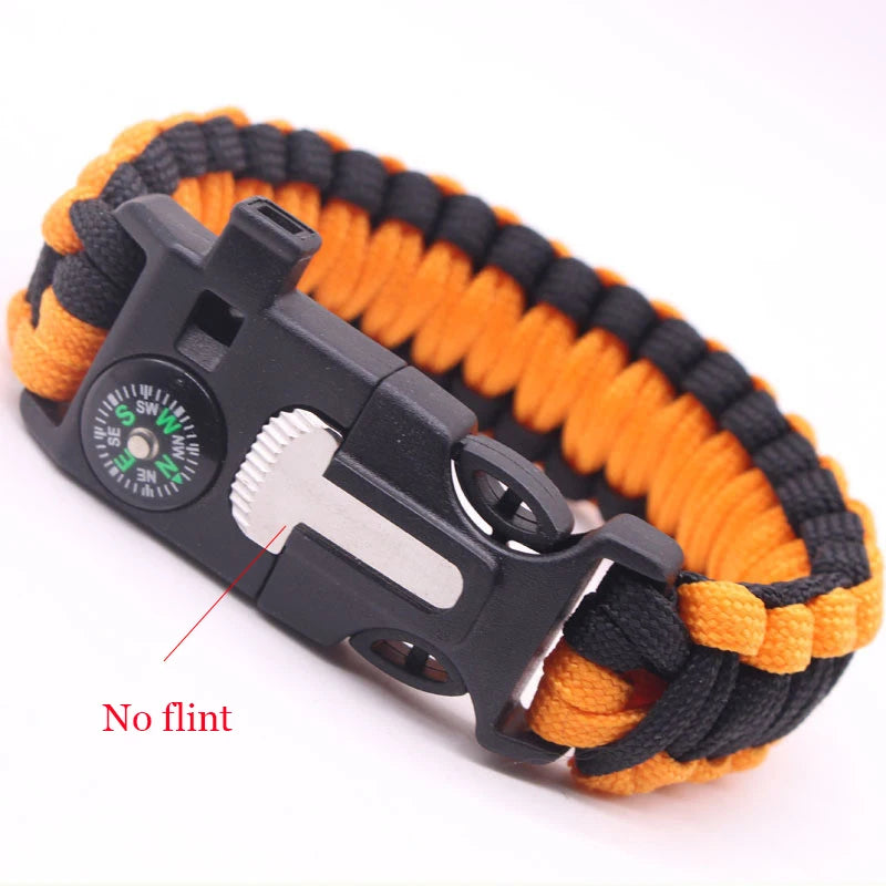 Paracord Survival Bracelet – Compass, Whistle & Thermometer | 15+ Colors