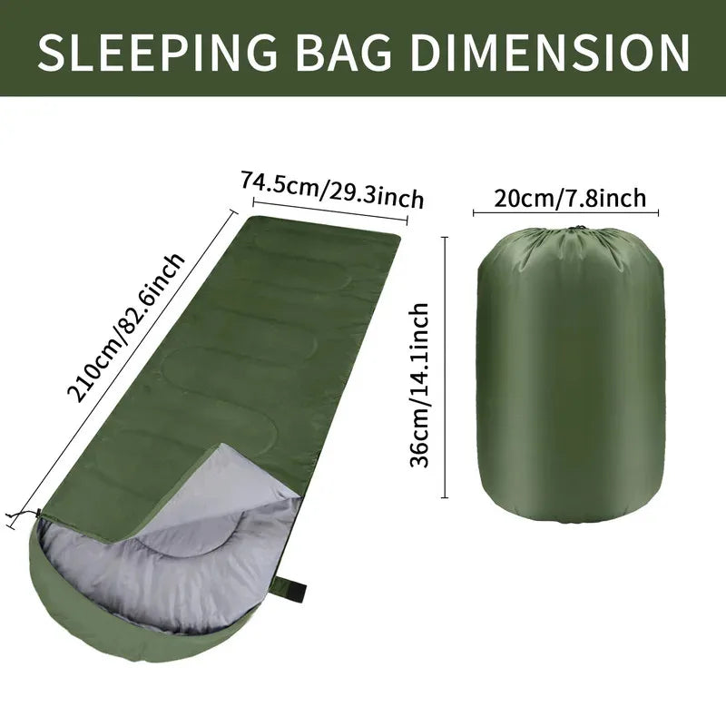 3-Season Envelope Sleeping Bag – Lightweight Camping & Backpacking Sleep System